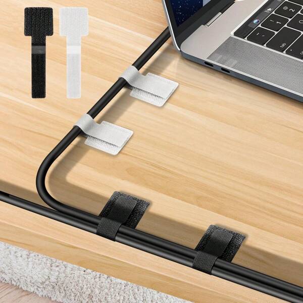 30pcs Cable Storage Organizer Box, Simple Multi-Functional Office Desktop Cable Organizer Clamp, Suitable For Electricians' Reusable Cable Fixer, Magic Cable Tie, Computer Cable Tie, Desk Cable Management System