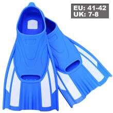 JoyMaySun Aletas de bolsillo de pie completo con hebillas de silicona flotantes para el buceo y el esnórquel, zapatillas de natación corta de entrenamiento de tamaño de viaje para adultos - Multicolor - Ver 26