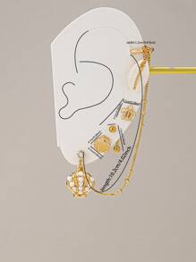Set de 4 piezas de aretes con forma de estrella de mar para mujeres, estilo de vacaciones de playa con conchas, joyería bohemia