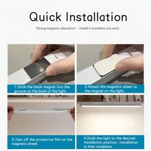 1pc LED Wireless Motion Sensor Cabinet Light, Magnetic USB Rechargeable Night Light (10/20/30/50cm) For Safe Lighting In Kitchen, Bedroom, Cabinet, Wardrobe, Stairs, Hallway, Daily(150-400mAh Battery)
