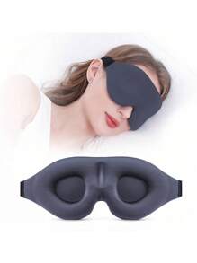 1pc Ultra Soft 3D Sleep Eye Mask, 100% Blackout, Smooth Sleep Mask, Sleep Aid Eye Mask, Travel Sleep Mask, Student Nap Mask - Ideal For Travel And Napping