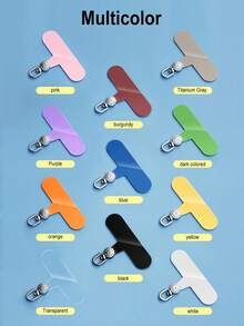 360° Rotatable Phone Case Lanyard Clip - Ultra-Thin Strong Universal Anti-Detachment Connector Compatible With Crossbody/Neck/Wrist Straps - Multicolor - View 2