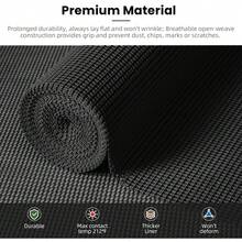 上海 YF 防滑橱柜衬垫和抽屉垫，厚实坚固的支撑，非粘性衬垫，用于保护厨房橱柜和抽屉、浴室，易于安装，透气，12 英寸 X 20 英尺，灰色，无害无味