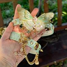 1PC Ladies Retro Green Butterfly Collar Design Rivet Personality Temperament Necklace - 綠色 - 查看 3