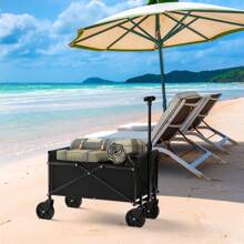 Small Collapsible Folding Wagon Beach Wagon Cart Heavy Duty Utility Grocery Cart