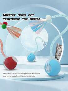 Gravity Automatic Rolling Ball, Smart Electric Pet Toy, USB Rechargeable, Interactive Cat Toy. Available In Multiple Colors. Suitable For Kittens, Helps Cats Release Stress & Boredom Through Moving Hunting Experience
