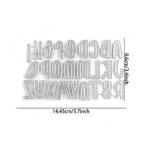 Troqueles de corte de metal con diseño de letras del alfabeto para nuevas manualidades de hacer tarjetas, scrapbooking y suministros artesanales - Plateado - Ver 7