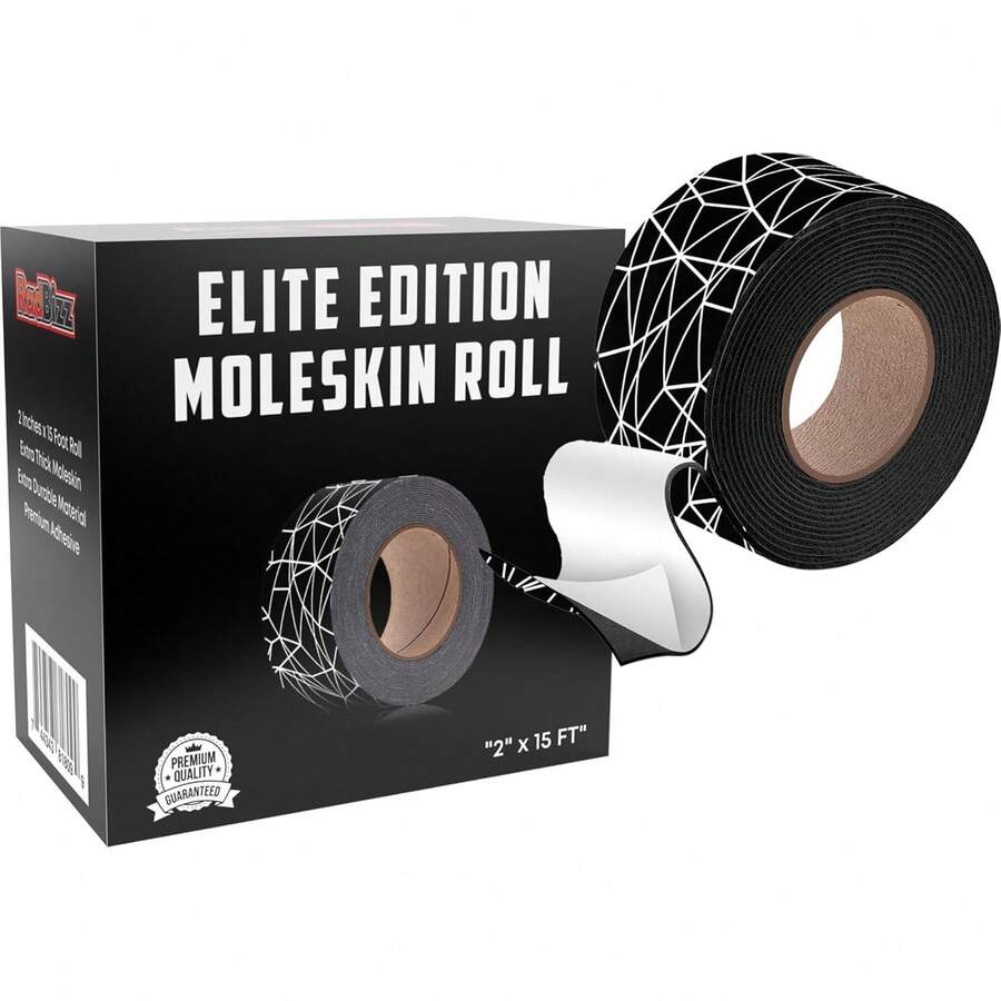 Thick Premium Mole Skin Feet  - Black Moleskin Tape Shoes And Foot Blisters (2 Inches X 15 Feet) - 1 - 查看 1
