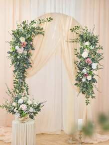 50pcs Artificial Eucalyptus Leaves Stems, Fake Greenery Plants For Wedding Bouquet Wreath Vase Floral Arrangement, Home Decor Bedroom Decoration Garden Decoration