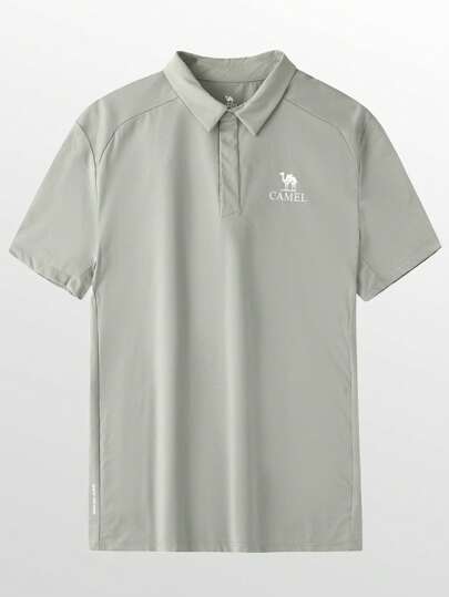 CAMEL CROWN Men's Sports Quick-Dry Short Sleeve Breathable Sweat-Absorbing Crew Neck T-Shirt, Summer Fitted