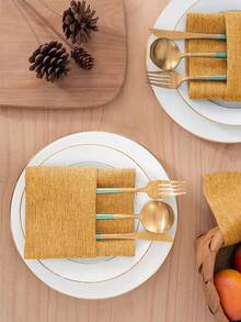 Romantic Napkins, Soft Absorbent And Reusable, Suitable For Weddings, Banquets, Valentine's Day, Picnics, Parties, Households And Daily Decor - Multicolor - View 4