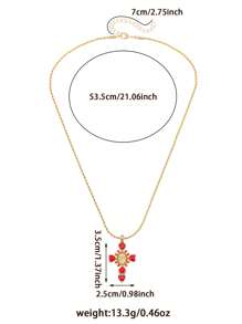 1 Stück 14K Gold Kreuz Kette für Frauen, funkelnder Wassertropfen/Herz Kubikzirkonia, zierlicher Jungfrau Maria Engel Anhänger Choker Kette, zierlicher Schmuck Geschenk für Hochzeit/Muttertag/Valentinstag/Religiöse Glaubensfeste