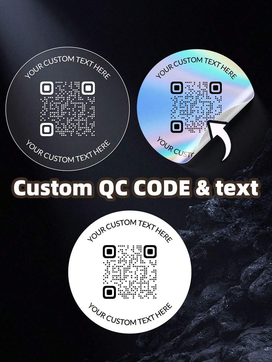 1-120 Unidades Etiquetas Personalizadas - Adesivos Personalizados, Códigos QR, Adesivos Redondos com Qualquer Imagem de Design, Logotipo, Texto, Adesivos de Material PVC à Prova d'Água, Etiquetas Personalizadas de Agradecimento, Presente Ideal Único para Ela, Amigos, Filho, Filha, Adesivos de Natal, Adesivos do Dia da Independência, Adesivos de Ação de Graças, Adesivos Holográficos, Adesivos de Casamento, Adesivos de Negócios, Adesivos de Evento Artístico, Adesivos de Papel de Parede - Multicolorido - Visão 1