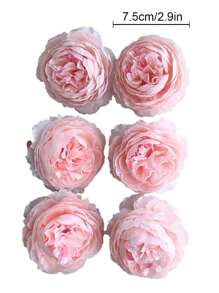 6/24 Pcs Artificial Peony Flowers For DIY Crafts, Wedding Decor, And Home Decor, Plastic Peony Flower Heads For Rome Decor, Garden Decor And Bedroom Decor, Perfect For Vases, Centerpieces, Wedding Party Decor And Graduation Decorations