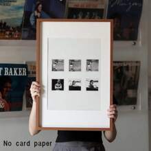 1pc Classic Wooden Double-Sided Transparent Floating Photo Frame, Display Cabinet With Glass Density Board, Suitable For Various Scenarios: Wall Hanging And Desktop Placement. Ideal For DIY, Dried Flowers, Photos, Crafts, Birthday, Wedding, Anniversary, Graduation Ceremony And Holiday Gifts