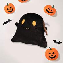 Cojín decorativo de Halloween, cojín fantasma, relleno para sofá, cojín de Halloween, decoración para fiestas al aire libre, tapete decorativo fantasma. - Negro - Ver 4