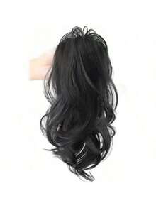 Spine Claw Clip Light Weight Wavy Wig Ponytail Hairpieces, Women's Deep Brown, Light Brown, Black Curly Ponytail Extensions Fashion Hair Accessories Elegant Hair Clip Casual Hair Claw - Multicolor - View 11