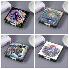 1 Stück 5D Diamant-Malerei Set - Lesezeichen/Aufbewahrungsbox, speziell geformte Kristall-Strass, Pferd & Pfau, Einhorn Muster, DIY Diamant Mosaik Memo Halter. Diese Memo Box kann zum Aufbewahren von Notizen und als Tischdekoration verwendet werden. Enthält 150 bedruckte Signaturpapiere auf Haftnotizen, die als gängiges Schreibwaren für tägliche Aufzeichnung von Ideen und Artikeln geeignet sind.