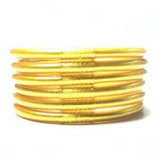 6pcs/Set Jelly Bangle Bracelets Set Lightweight Cute Glitter Filled Stack Silicone Party Bracelets For Women - Multicolor - View 12