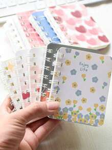 Set da 4 pezzi/16 pezzi di quaderni, quaderni a spirale creativi e carini, taccuino a tema cartone animato formato A7 per studenti, blocco note tascabile mini, 80 fogli ciascuno, forniture scolastiche, Back to School
