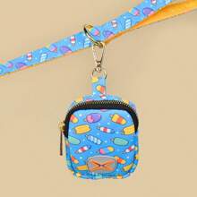 1pc Valentine's Day & New Year Gift, High Quality Designer Cute Gold Metal Dog Poop Bag Holder, Compatible With Any Leash (No Poop Bags & Leash Included)