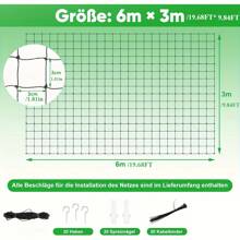 236.22 X 118.11 Inches Reinforced Steel Wire Balcony Cat Net, UV-Resistant & Weather-Proof Black Window Cat Protection Netting
