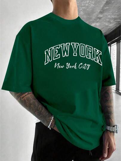 Camiseta Masculina NY CITY Blusa Algodao Malha Premium Camisa BARATA Envio Imediato