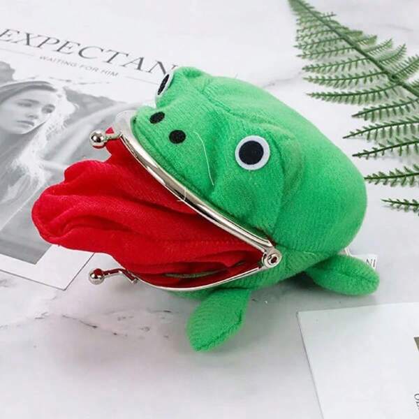 Plush Frog Coin Wallet Anime Wallet Halloween Role Playing Theme Party Gift For Women Wallet Mini Wallet Purse Wallet