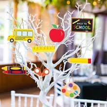16pcs Back To School Decor Hanging Swirl Classroom Hanging Decoration, Back To School Party Decorations