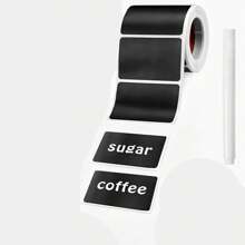 1pc Reusable Waterproof Black Chalkboard Label Sticker With White Chalk, For Mason Jars, Craft Rooms, Storage Spaces, Glass Bottles, Shop Organization, Home & Kitchen Items, Party Favors