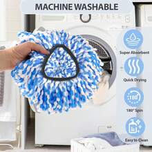 Microfiber Mop   Set  RinseClean 2- System - 3 Heads + 1 Base