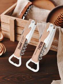 Personalized Bottle Opener Groomsmen Gift, Engraved Corkscrew Wedding Gift, Customizable Groomsman Gift Set, Best Man Proposal - Multicolor - View 5