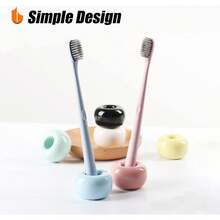 porta cepillos dientes Urbanstrive Elegante soporte para cepillo de dientes de cerámica para encimeras de tocador de baño, negro, paquete de 2 - verde brillante - Ver 10