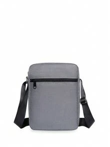 1pc Fashion Boys Crossbody Bag Solid Color Casual Square Shoulder Bag Phone Wallet Key Coin Storage Bag Portable Zipper Design Casual Bag Suitable For Shopping, Gatherings, Holidays, Festival Activities, Entertainment, Vacation And Other Occasions Perfect Gift For Boys Students Thanksgiving Gift - Multi-pocket Small Square Bag - View 5