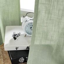 Sheer Curtains 84 Inches Long, White Curtains Living Room 2 Panels Set, Linen Curtains Window Privacy With Filtering (W52 X L84 Inch, Linen), Home Decor - 鼠尾草綠 - 查看 5