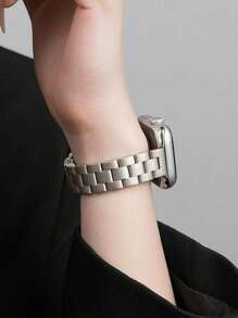 1pc Apple Watch Band For Men Women Thin & Slim Metal Watchband Compatible With Apple Watch Series 10, Series 9 Ultra, 8, 7, SE, 6, 5, 4, 3, 2, 1 Fashion Smart Watch Band Stainless Steel Wrist Strap For Apple Watch Band 40mm, 42mm, 44mm, 45mm, 49mm, 38mm, 41mm, 46mm