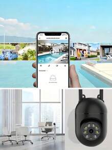 GENAI 1/2/4pcs 1080p HD Smart Home Camera - All-Weather Color Night Vision, Pan/Tilt/Zoom, Bidirectional Audio, Pet Monitor With Movement Alerts - Wireless Indoor/Outdoor Security Camera