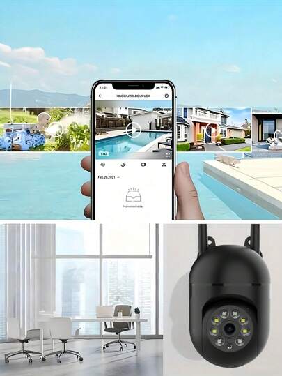 GENAI 1/2/ 1080p HD Slimme Home Camera All Weather Night Vision, Pan/Tilt/Zoom, Bidirectional Audio, Pet Monitor Movement Alerts Wireless Indoor/Outdoor Security view 3