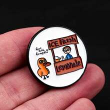 1pc Cartoon Duck Brooch, Creative Anime Badge Pin For Shirt, Lapel, Backpack, Gift For Friend Backpack For School