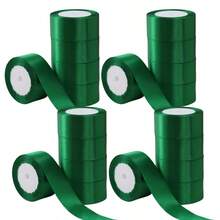 5 卷 4 厘米手工玫瑰缎带，婚礼长椅蝴蝶结装饰，花卉礼品包装饰边，新娘派对装饰，返校情人节