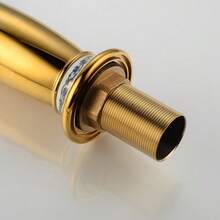 YUNRUX Grifo monomando, grifo de cocina retro nostálgico, grifo de lavabo de baño, dorado - A - Ver 6