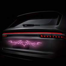 [Pegatina reflectante para coche] Pegatina para coche en forma de corazón y ala de estilo gótico de alta intensidad reflectante | Para decoración del parabrisas delantero y trasero, parachoques y carrocería del coche, señal de advertencia de seguridad para conducción nocturna, adhesivo de vinilo impermeable DIY como regalo de Navidad