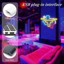 1 pezzo Insegna al neon a forma di testa di longhorn, interfaccia USB, luci LED regolabili, bacheca in acrilico, decorazione multicolore per camera da letto, bar, sala giochi, compleanno, vacanze, decorazione da parete, decorazione man cave