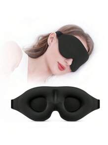 1pc Ultra Soft 3D Sleep Eye Mask, 100% Blackout, Smooth Sleep Mask, Sleep Aid Eye Mask, Travel Sleep Mask, Student Nap Mask - Ideal For Travel And Napping