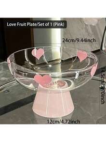 Premium Luxury Style Plastic Fruit Bowl With Lid, Creative High-End Fruit Plate, Suitable For Living Room Coffee Table, Home Kitchen, Large Food Contact Bowl - Blue 1pc - View 2