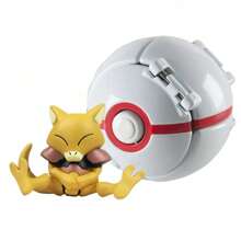 pokemon 1 set/2 pezzi 1 Pokeball + 1 Giocattolo modello Pokemon, Pallina Sorpresa Pokemon con animale domestico che salta fuori, Giocattolo da collezione divertente, Perfetto come regalo di compleanno, Souvenir per feste