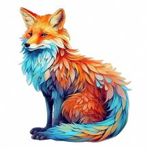 Rompecabezas de madera con forma irregular del animal zorro misterioso, regalo de cumpleaños, decoración del hogar, regalo único personalizado, interacción familiar, juego de alta dificultad