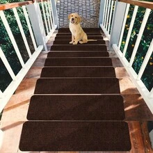 4/8/15pcs Outdoor Non-Slip Stair Treads, 22x70cm - Self-Adhesive Stair Pads For Wooden, Deck & Glass Stairs | Anti-Slip Stair Mats For Elderly Steps | Outdoor Stair Tread Covers (Solid/Striped, Machine Washable) 8/15-Piece Anti-Slip Stair Treads - Multicolor - View 16