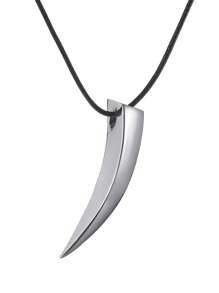 1 Pc Punk Hip Hop Stainless Steel Crescent Tooth Spike Pendant Necklace Men Women Fashion Wolf Tooth Chain Necklace Jewelry