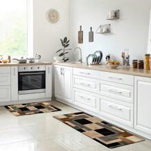 1pc Simple Color Kitchen Mat, Quick Drying Pad - Bathroom, Living Room, Hotel, Easy To Clean, Washable, Carpet, Kitchen Accessory